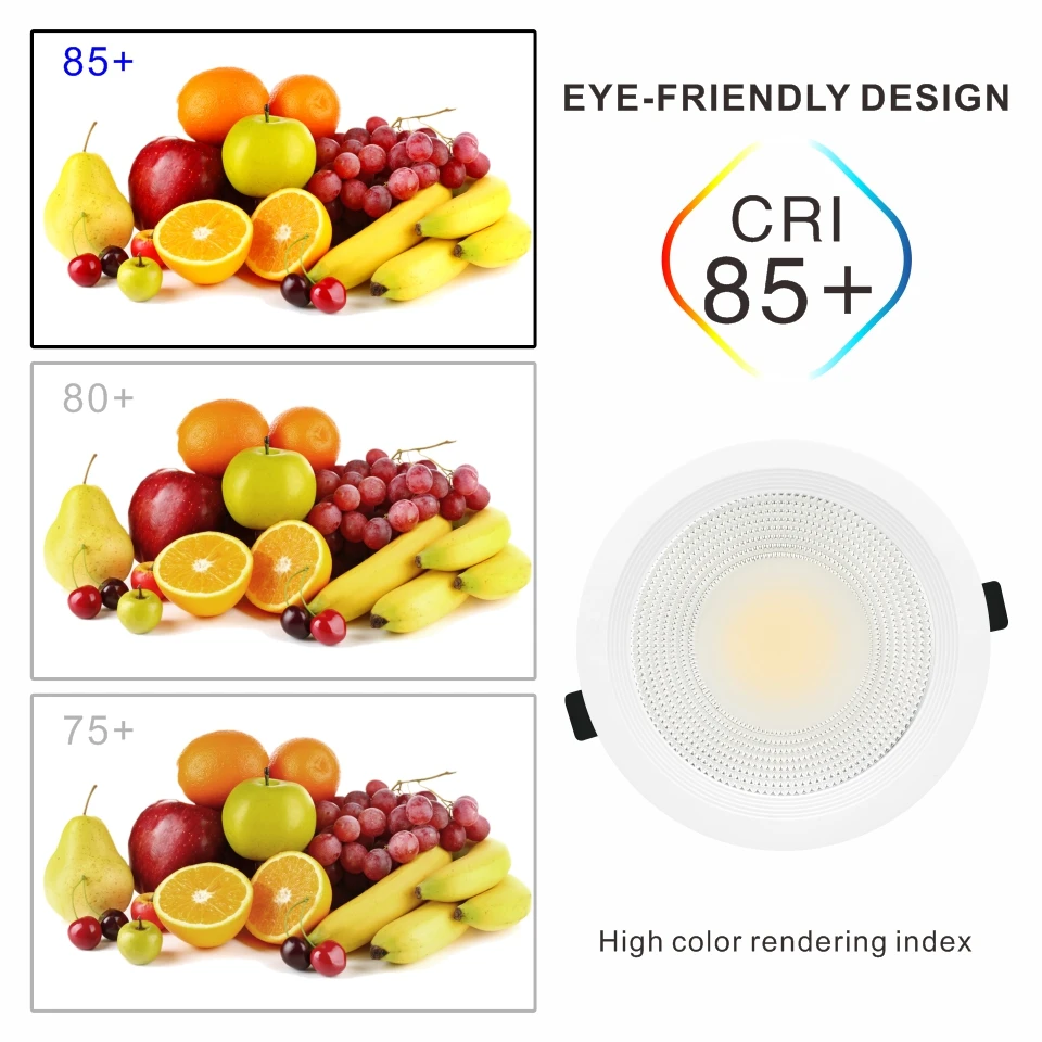 Luz descendente LED con controlador, lámpara COB de 7W, 10W, 15W, 30W, 220V, Panel redondo empotrado, iluminación interior, 4 unidades por lote
