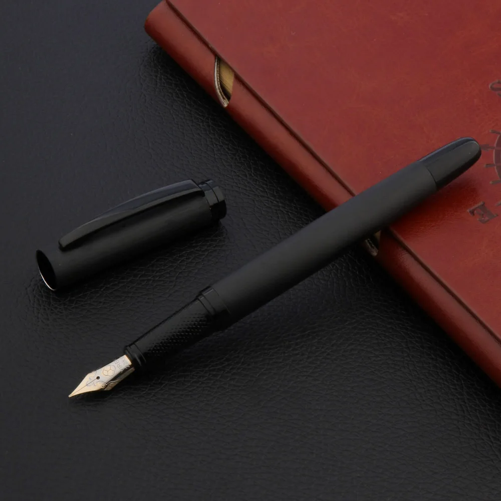 Luxury High Quality Matte Color Fountain Pen METAL Clip Classic Ink Black Pen Stationery Office School Supplies Writing Gift