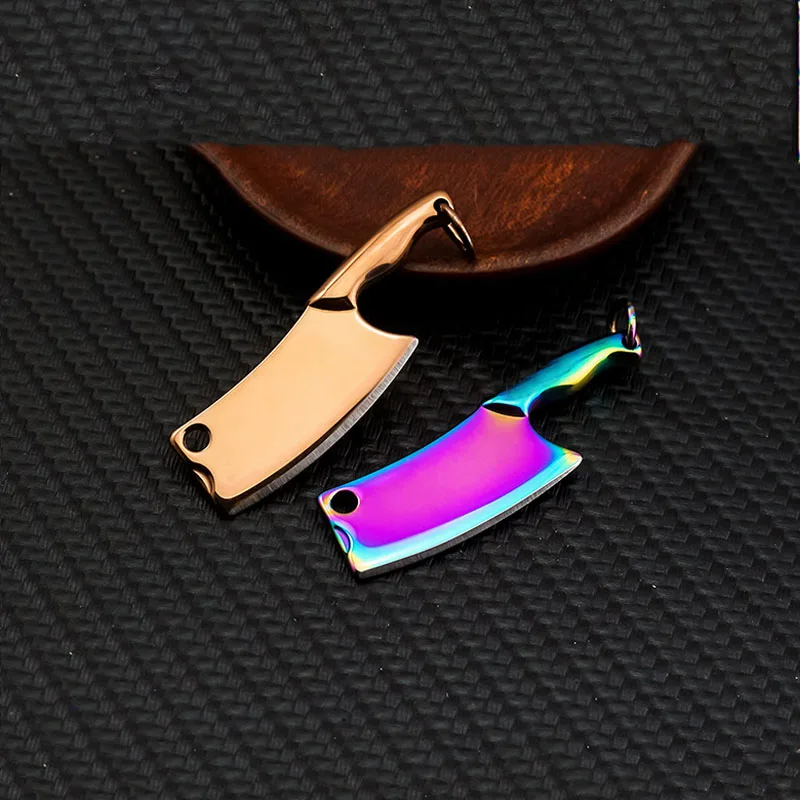 Cuchillo de cocina pequeño de acero inoxidable, herramienta de decoración de llaves, abridor de sobres, hoja afilada de varios colores