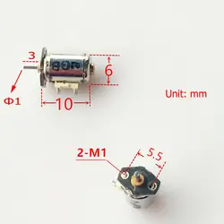 Motor paso a paso de 2 fases, 4 cables, Micro, 10mm, pequeño, 10mm, minicámara Digital