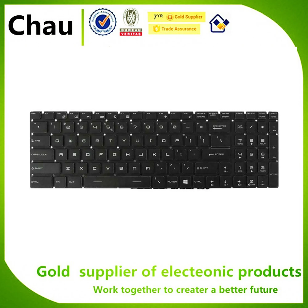 Chau New Keyboard For MSI GE63 GE63VR GE73 GE73VR - US Per-Key RGB Colorful Backlit 9Z.NEKBN.B1D