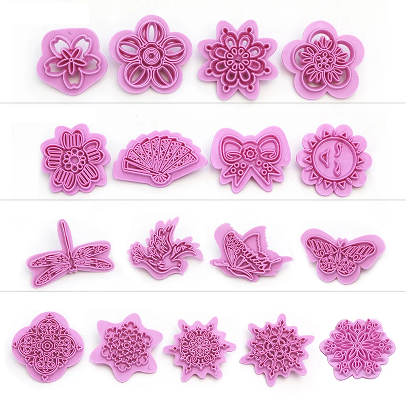 4 To 5 Piece Suit Diy Tools Fondant Cake Mold Set Baking Embossing Mould Dessert Decoration Cookies Stamps