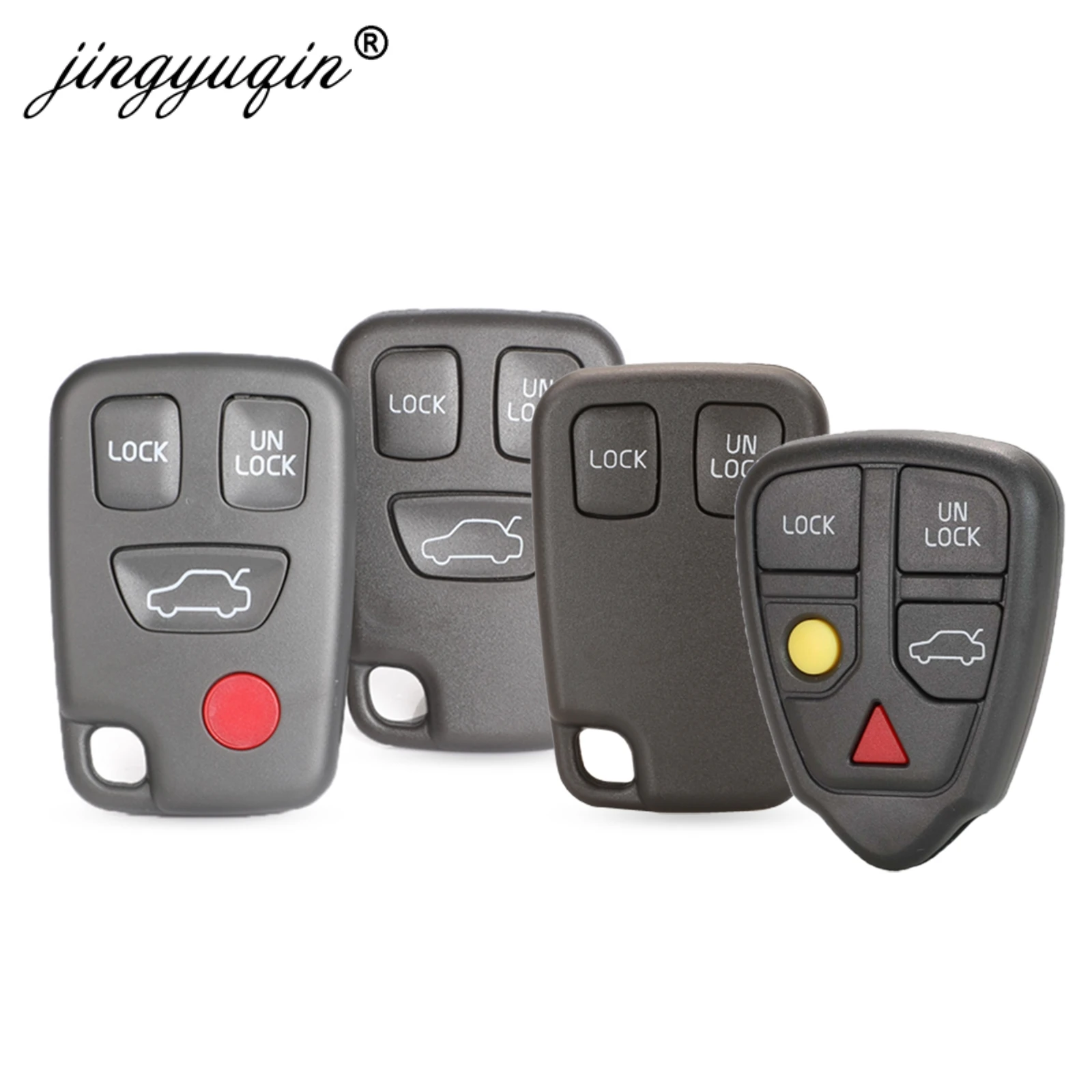 

jingyuqin Remote Fob Car Key Shell Case Replacement 2/3/4/5 Butto For VOLVO S70 V70 C70 S40 V40 1998-2005 Auto Key Cover Housing