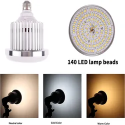 155W Dimmable LED Bulb Video Light Lamp Softbox Studio Continuous Lighting For Camera Photo Photography With Wireless Remote