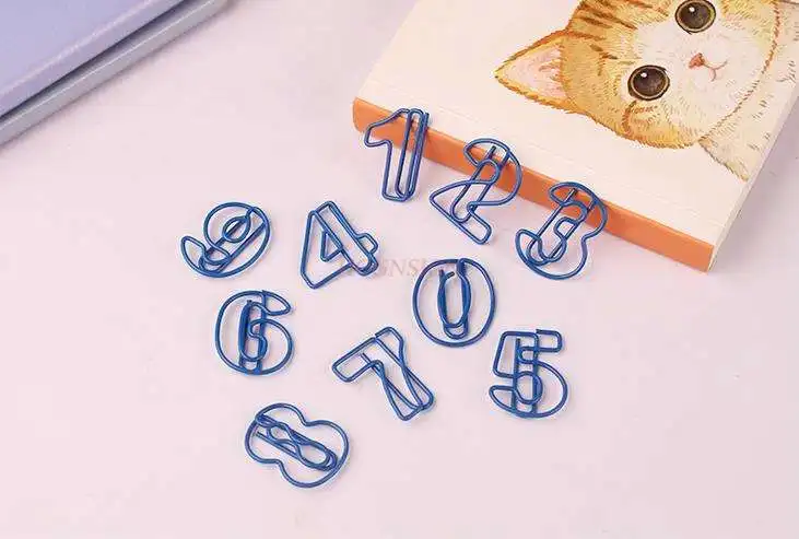 5pcs Digital Paper Clip Cartoon Paper Clip Bookmark Cute Small Paper Clip Shaped Paper Clip