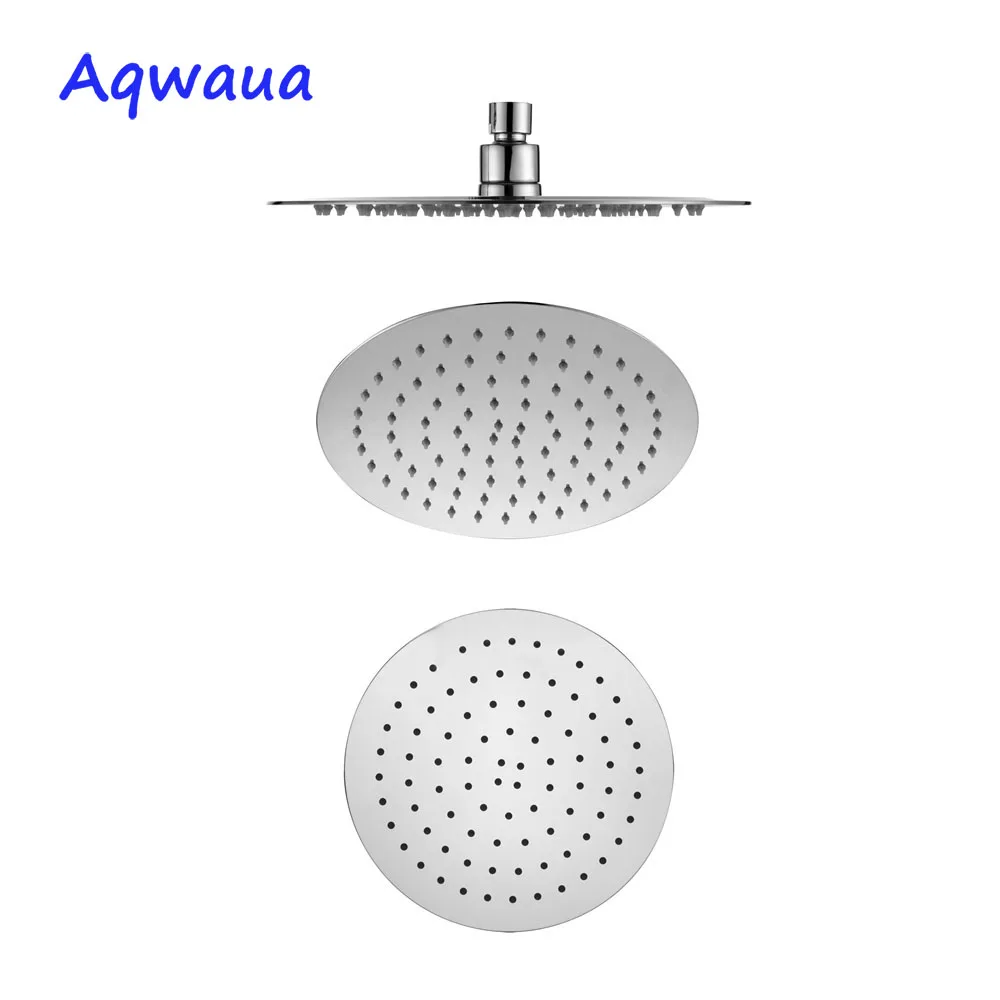 Aqwaua  round Overhead Rainfall Shower Head SUS304 Stainless Steel for Bathroom Showering Experience Bathroom Shower Accessories