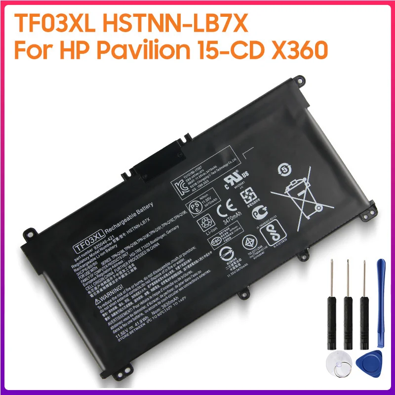 

Original Battery TF03XL For HP TPN-C131 Q188 Q189 Q191 Q201 Q190 HSTNN-LB7X Authentic Battery 3630mAh