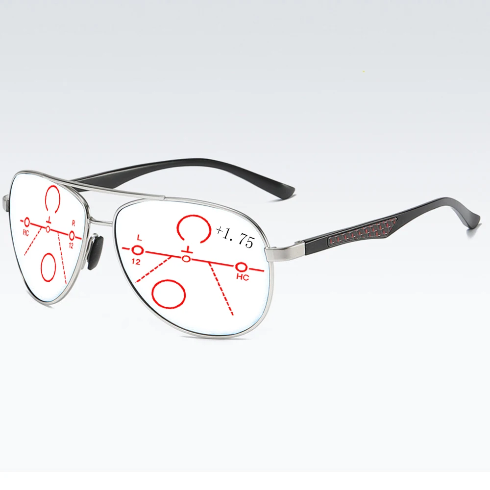 

Al-mg Alloy Carbon Fiber Pilot Men Progressive Multifocal Reading Glasses +0.75 +1 +1.25 +1.5 +1.75 +2 +2.25 +2.5 +2.75 To +4