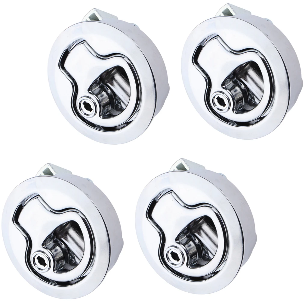 4x Marine Boat Stainless Steel 2\' Flush Pull Locker Hatch Latch Lift Handle 60 mm