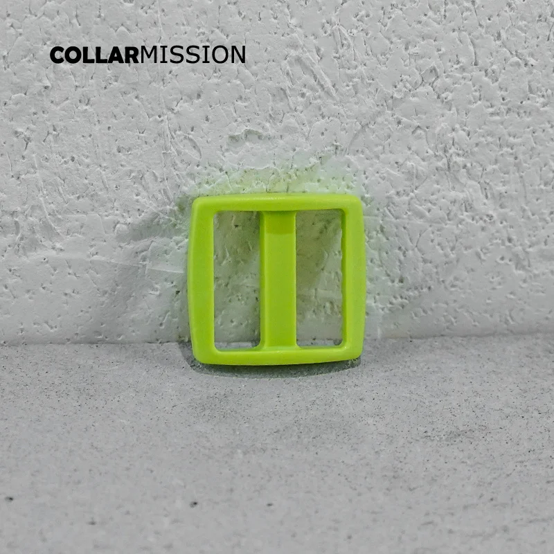 Retailing bright color rectangce plastic slider Tri-Glid outdoor backpack straps dog collar accessory 25mm light green RZK25SJ08