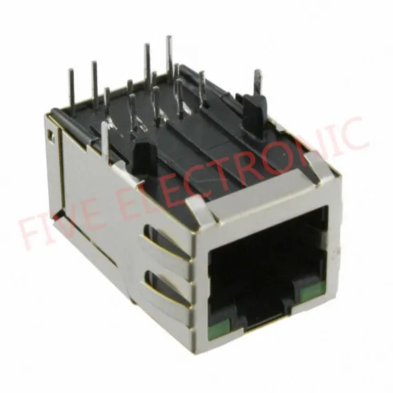 J1012F21K 1 Port RJ45 Magjack Connector Through Hole 10/100 Base-TX, AutoMDIX J1012F21KNL