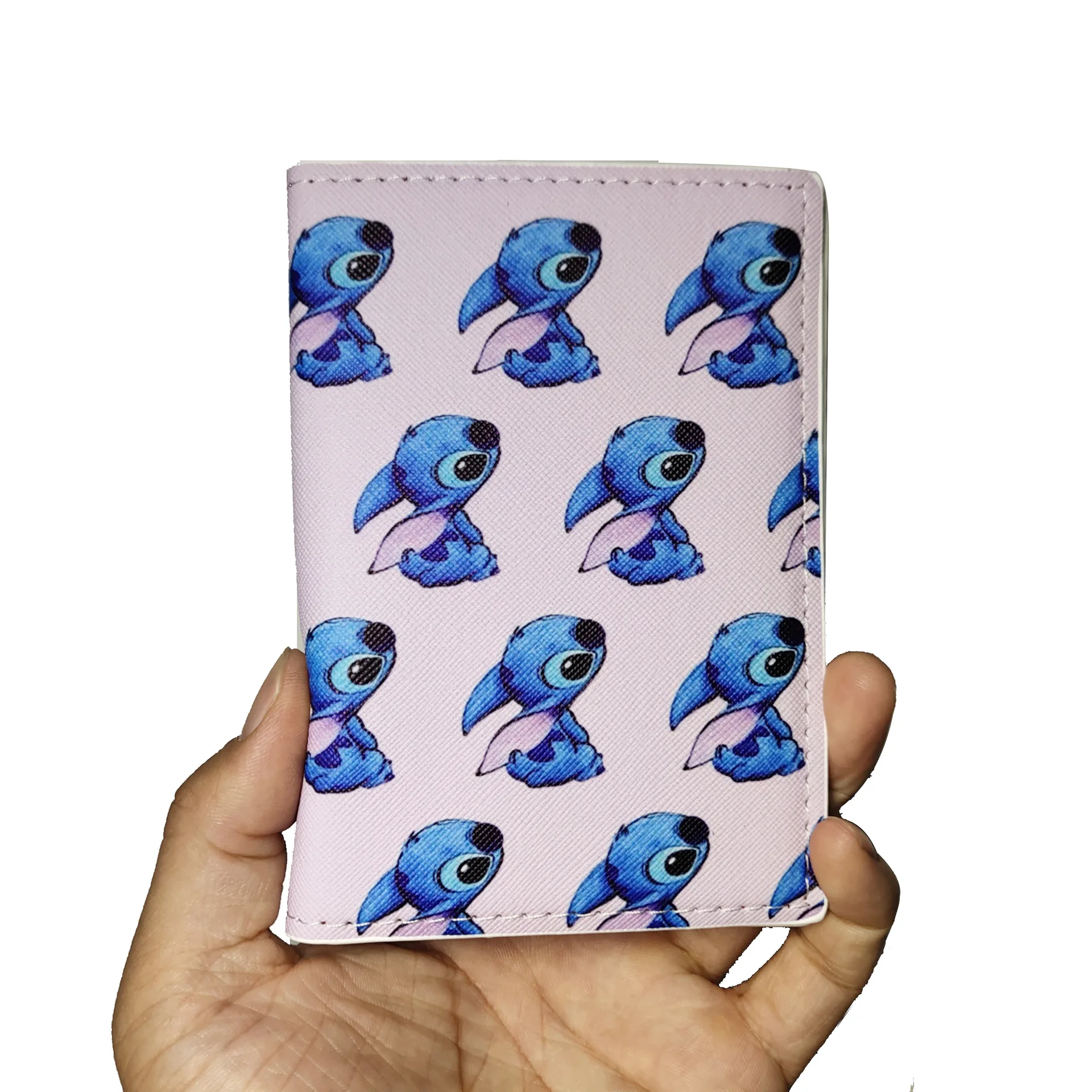 Lilo & Stitch Movie Cartoon Periphery Print PU Passport Cover Fashion Cute Girls Boys ID Card Holder Travel Credential Holder