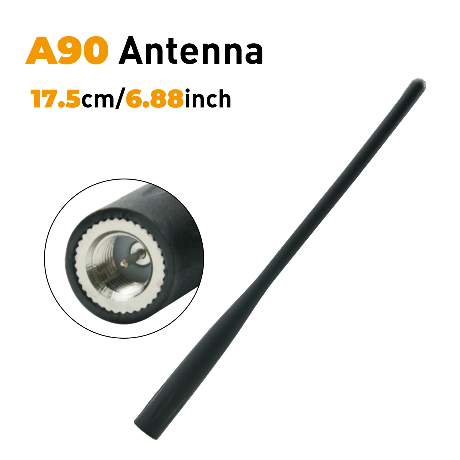 

Yaesu A90 Antenna 17.5cm/6.88inch Dual Band VHF UHF 136-174/400-470Mhz for Yaesu FT-60R FT-3R FT-5R YHA-66 Walkie Talkies