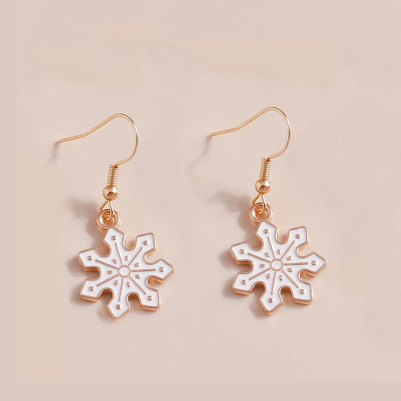 Leslie Mix Stile Winter Frohe Weihnachten Ohrringe Mode Schneeflocke Baum Santa Claus Deer Tropfen Ohrringe Neue Jahr Schmuck Geschenke – Detail 14