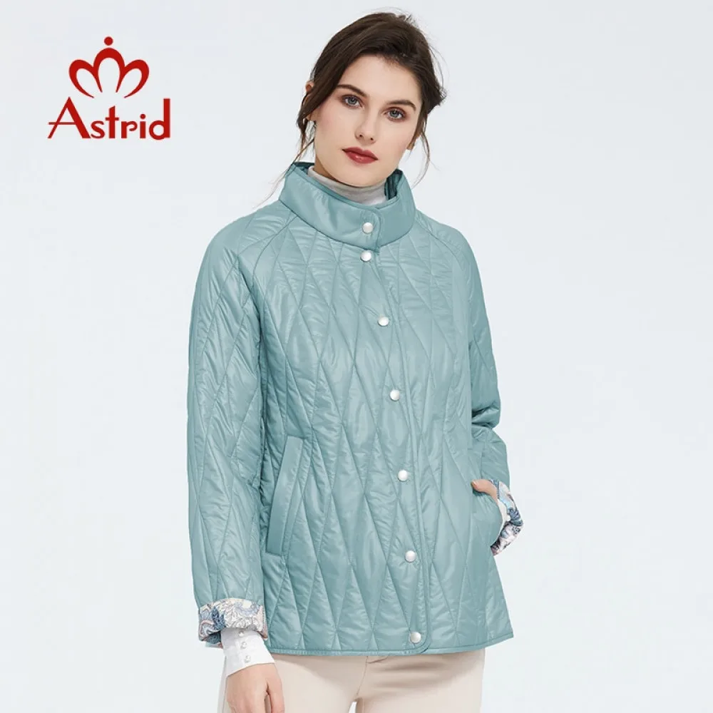 Astrid 2022 new  Spring fashion Short women coat Stand collar high quality female Outwear trend Urban Thin Jacket AM-9423