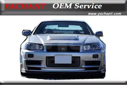 Fiber Glass/Carbon Fiber Front Bumper Front Bar Kit Fit For 1999-2002 Skyline R34 GTR NSM ZT Style Front Bumper