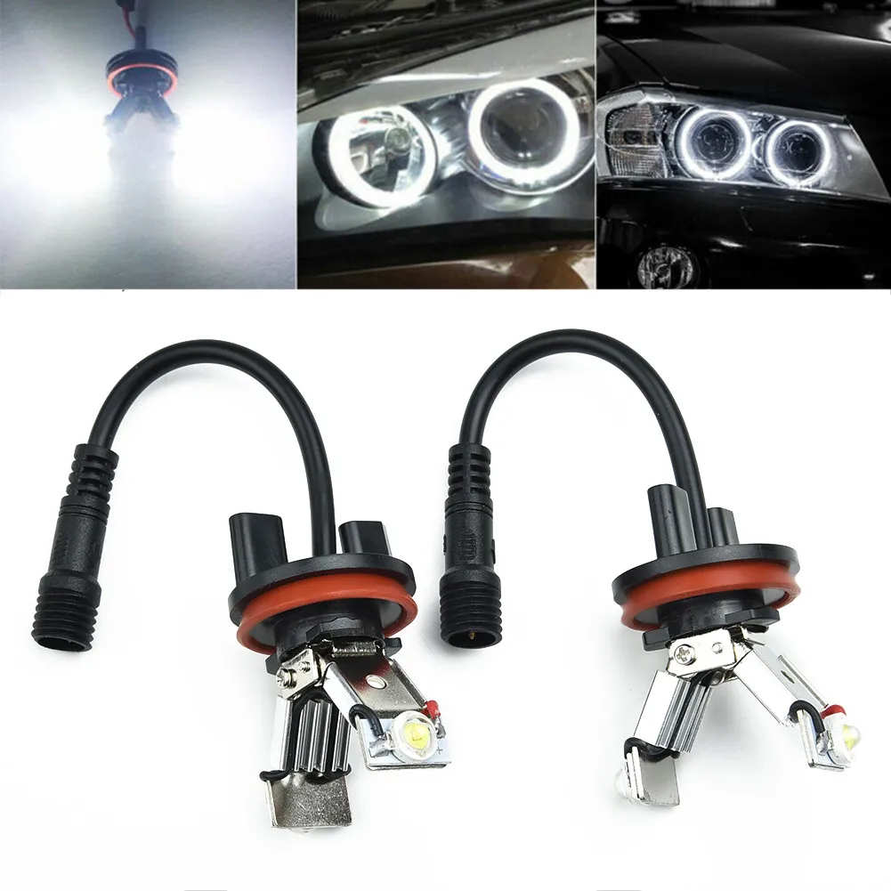 H8 LED Ring Marker Bulb Angel Eyes Light For BMW E60 E61 E71 E70 LCI E90 E91 X5 X6 Z4 E92 6000K Car LED Angel Eye Bulbs