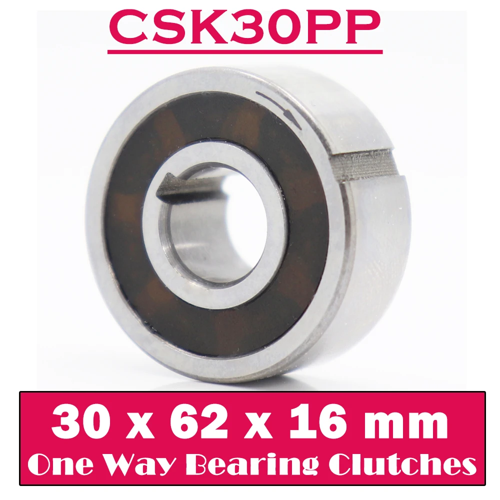 CSK30PP One Way Bearing Clutches 30*62*16 mm ( 1 PC ) With Keyway CSK6206PP FreeWheel Clutch Bearings CSK206PP