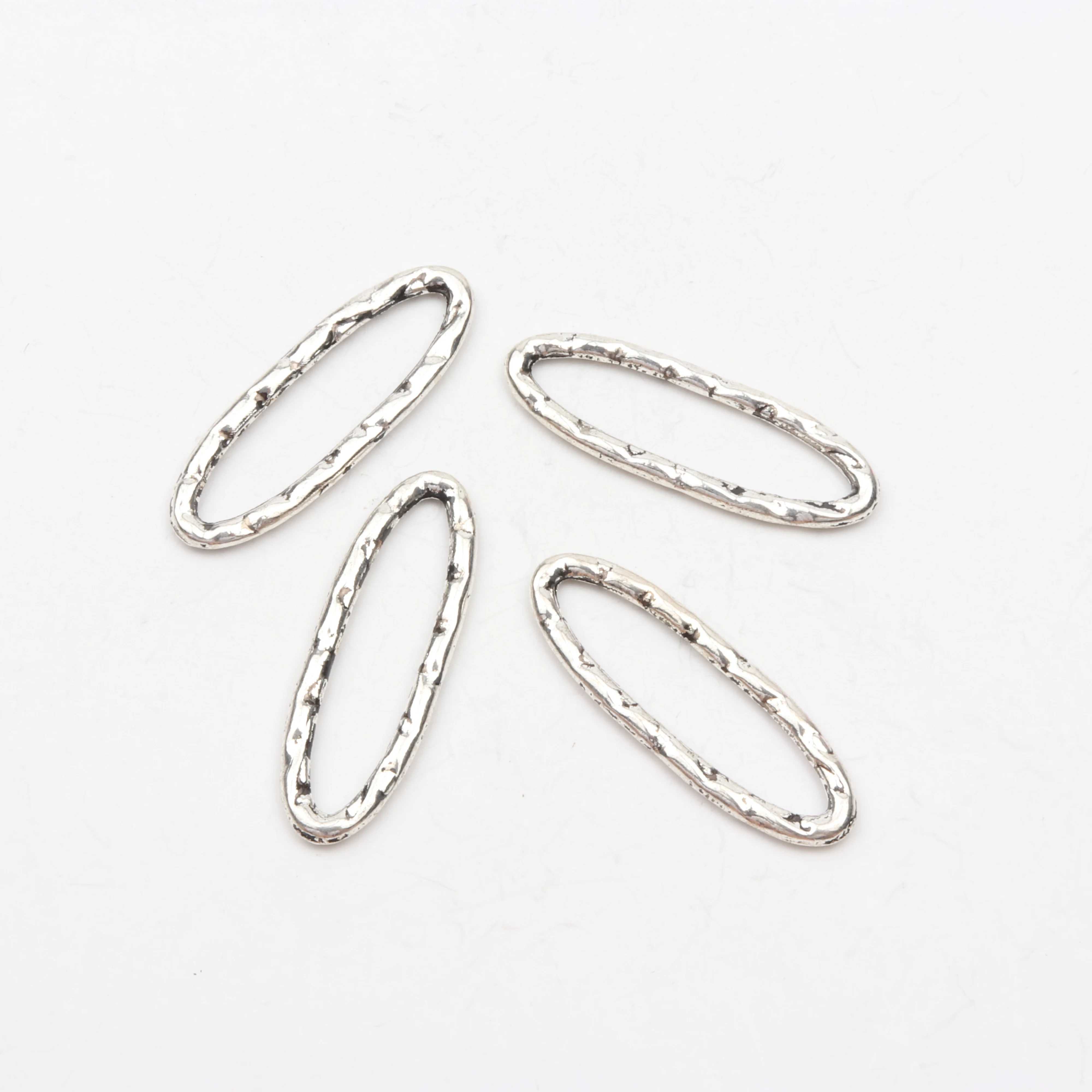 10Sets Antique Silver  Ellipse Strip Shape Clasps Hooks Connector For Jewelry Making Finding Charms Necklace Bracelets Wholesale