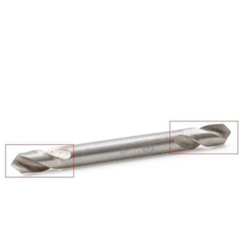 Broca helicoidal de doble cabezal para acero inoxidable, vástago recto HSS, 3/3,2/3,5/4/5/5,2mm, 10 unids/lote por paquete