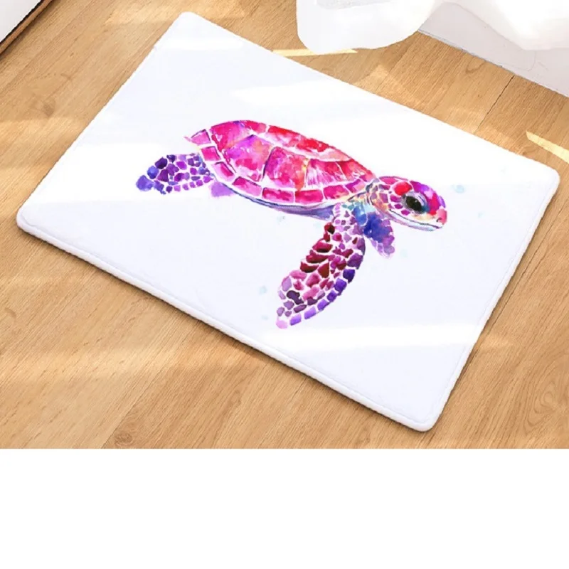 CAMMITEVER Sea Turtle Animal Carpet Hallway Welcome Floor Mats Tapete Rug Print Bathroom Kitchen Carpet House Home Doormats