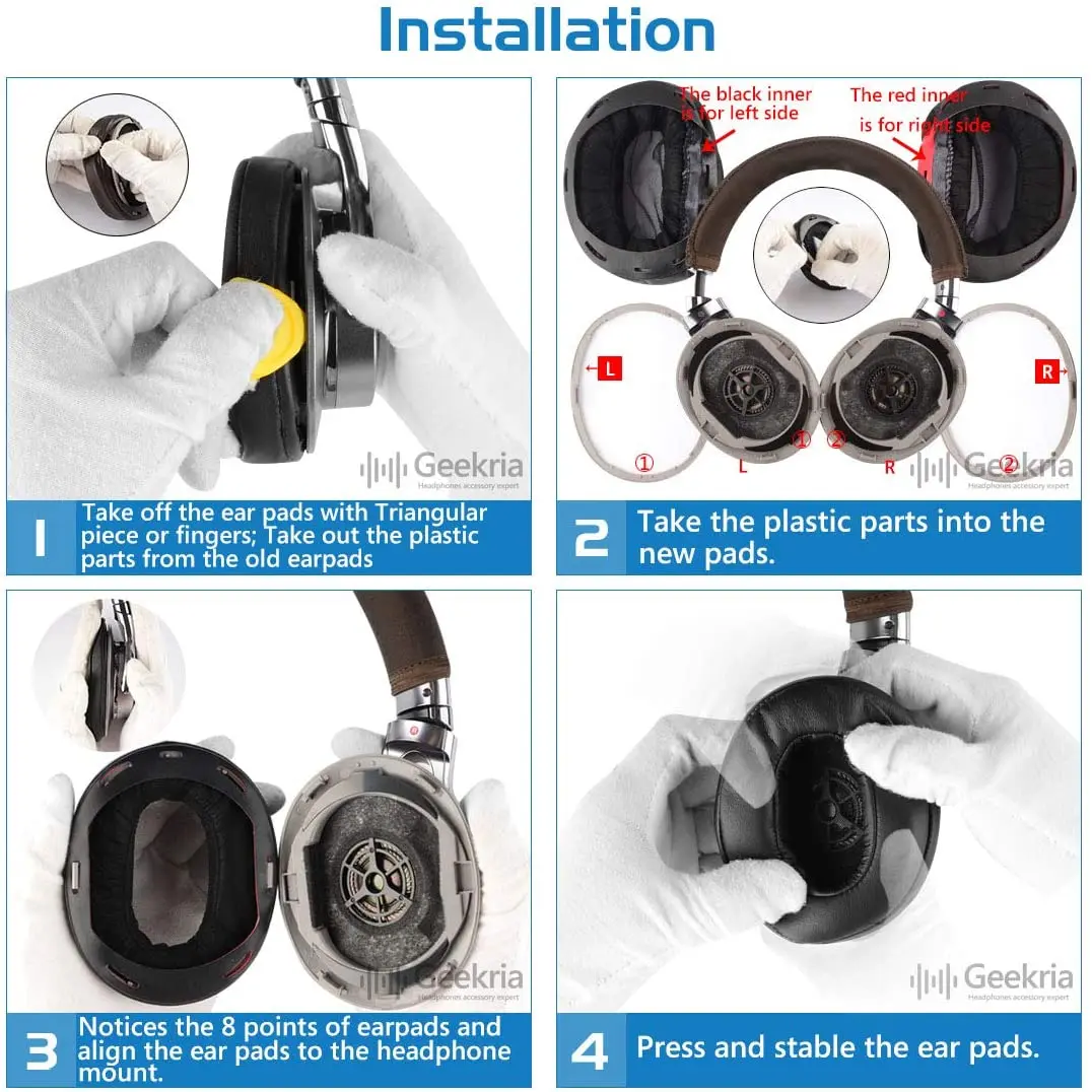 Almohadillas de repuesto de cuero para auriculares Sony MDR-1A, almohadillas de repuesto para auriculares, piezas de reparación de almohadillas para los oídos, MDR-1ADAC