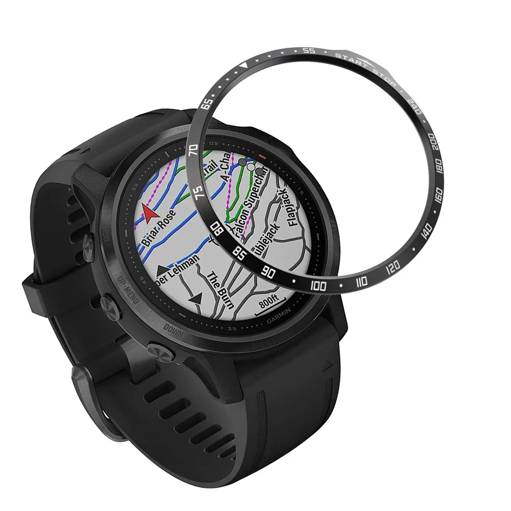Для Garmin Fenix 6S Pro сапфировое кольцо с металлическим ободом, стильный чехол, умные часы, крышка из нержавеющей стали, защитное кольцо от царапин