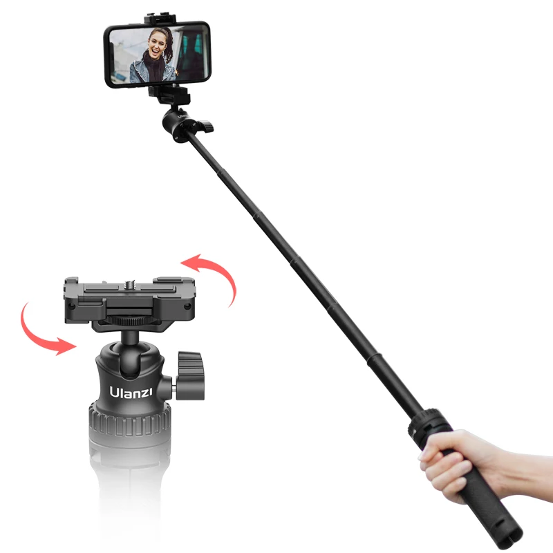 Ulanzi MT-34 przedłużyć statyw 360 regulowany Ballhead 2 w 1 uchwyt telefonu uchwyt Smartphone DSLR SLR statyw dla iPhone 12 Pro Max 11