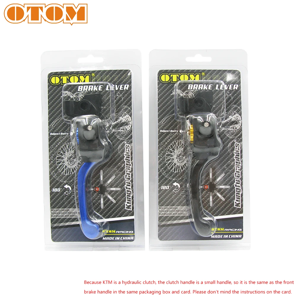 OTOM Motorcycle Clutch Lever Foldable 7 Gears Adjustable 360° Degree Folding Aluminum Handle For KTM SXF HUSQVARNA FC Motocross