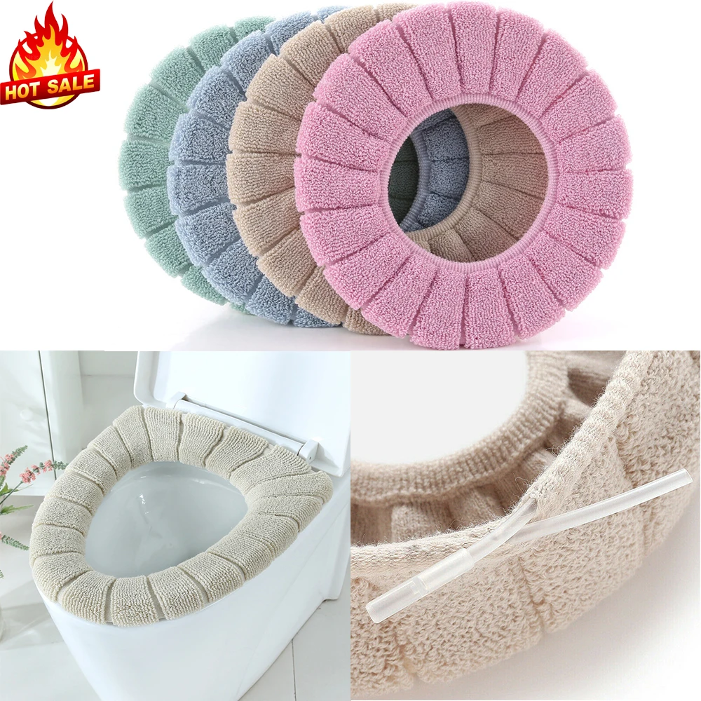 Universal Bathroom Toilet Seat Cushion, Soft Pad, Closestool Lid, Warm Mat, Washable, Comfortable, Skin-Friendly, Winter