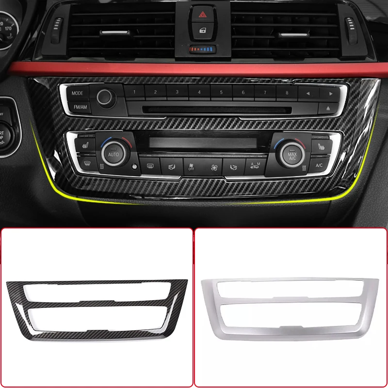 

Для BMW 3 4 серии 3GT F30 F32 F34 2013-2018 углеродное волокно Автомобильный интерьер центральный контроль CD Панель рамка крышка наклейка аксессуары для отделки