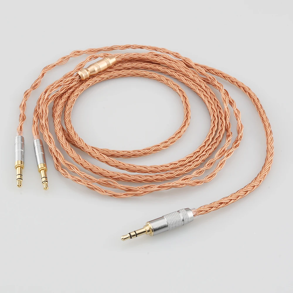 2.5mm 3.5mm 4.4mm XLR 4Pin zrównoważony 16 rdzeniowy 99% 7N OCC kabel do słuchawek dla AH-D7200 Denon AH-D5200 AH-D9200 3.5mm pin słuchawkowy