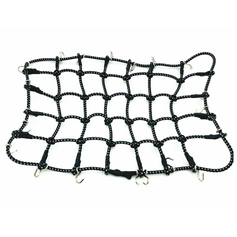 Red/Black Optional 25*15cm Elastic Luggage Roof Rack Net With Hook Fixed Tool for 1:10 RC Traxxas TRX4 D90 Axial SCX10