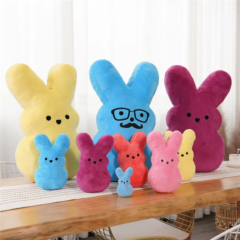 Conejo de peluche de 20cm para niños, Peeps, Peep, juguetes de Pascua, muñeco de peluche de simulación, almohada de conejo suave, regalos para