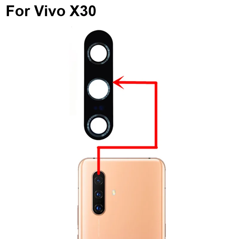 2PCS High quality For Vivo X30 Back Rear Camera Glass Lens test good For Vivo X 30 Replacement VivoX30