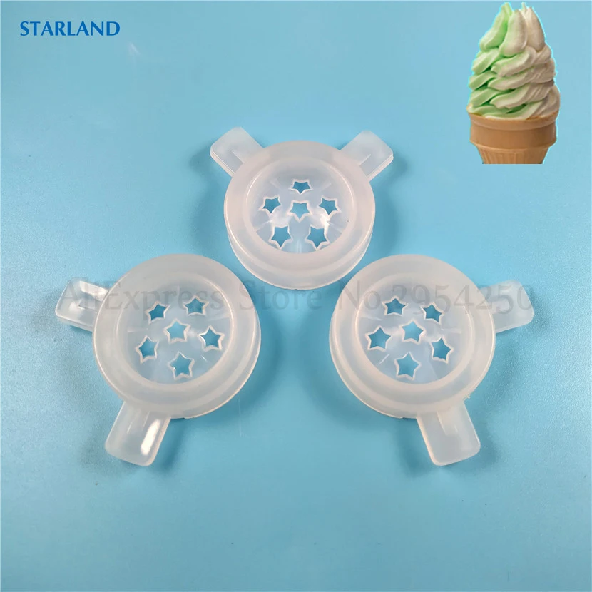 3 قطعة أغطية نماذج الآيس كريم على شكل Pentastar لفوهة ملحقات صانع الخدمة الناعمة 37 مللي متر القطر الداخلي 3 في 1