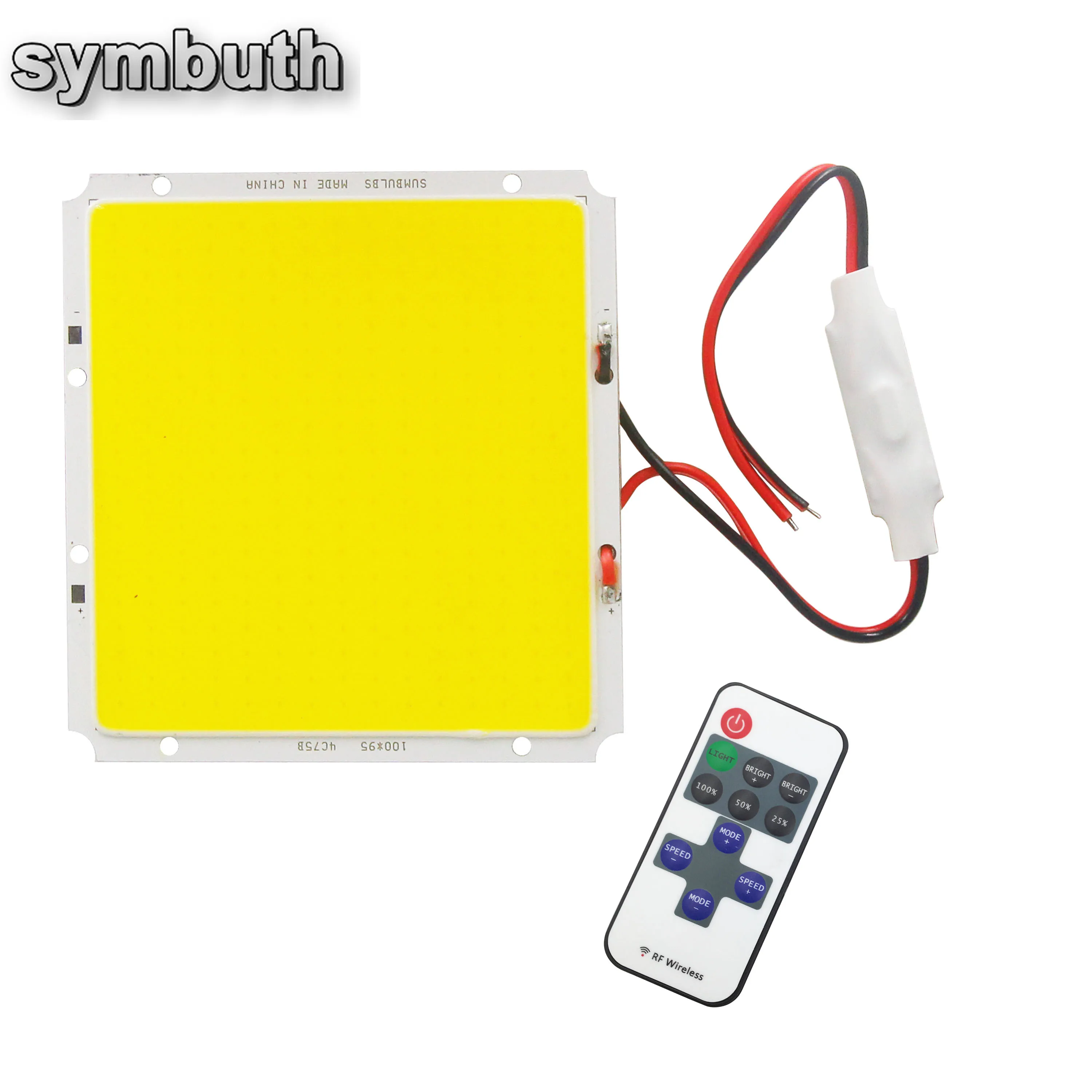 

DC 12V Input 100x95MM 50W COB LED Panel Light Source for Lamp Warm Cold White Blue Matrix Bulb with RF Remote Dimmer