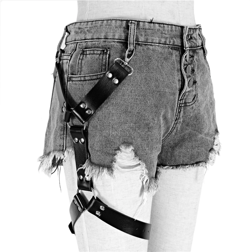 Bdsm Bondage Handmade PU Leather Harness Fetish Men Gay Underwear Gothic Harajuku Punk Style Adjustable Body Chest Harness Belt