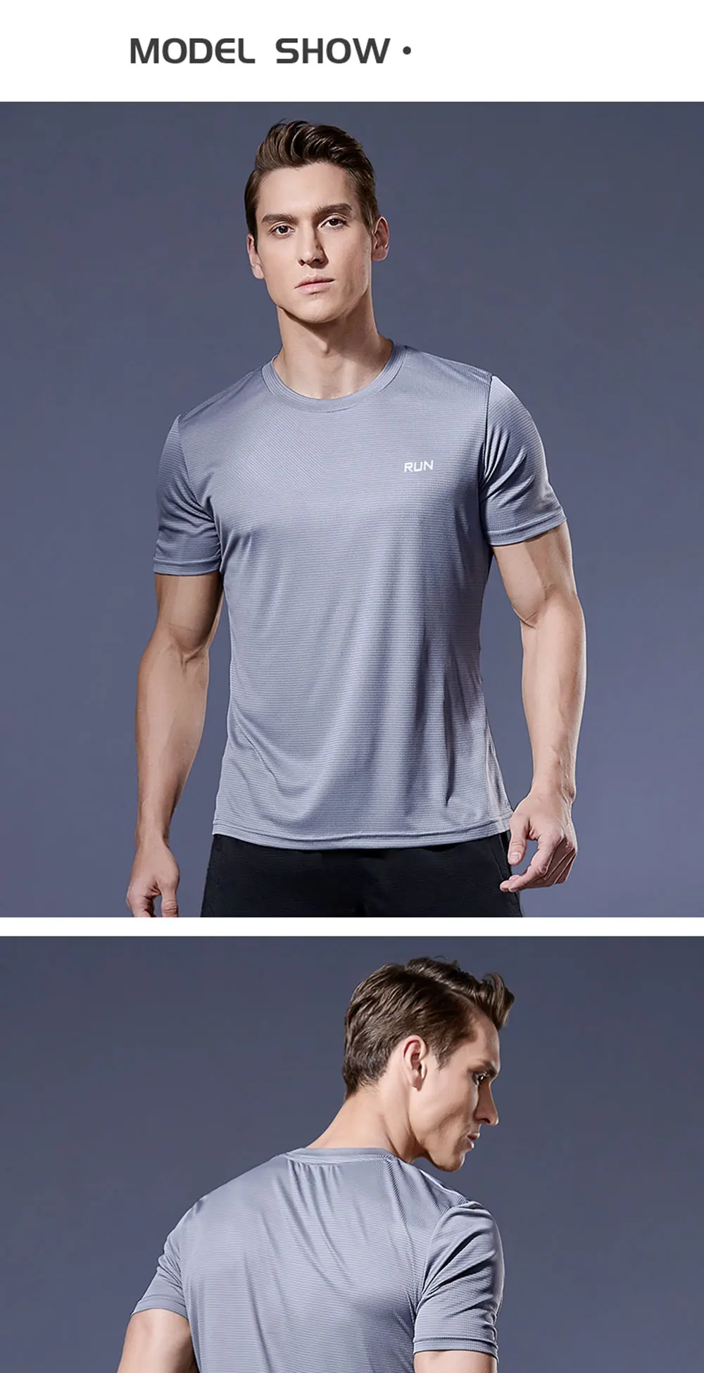 Sommer-T-Shirt für Herren, lässige weiße T-Shirts, kurzärmeliges Oberteil, atmungsaktive T-Shirts, schnelltrocknendes Fitness-Shirt, Fußballtrikot, Herrenbekleidung – Detail 10