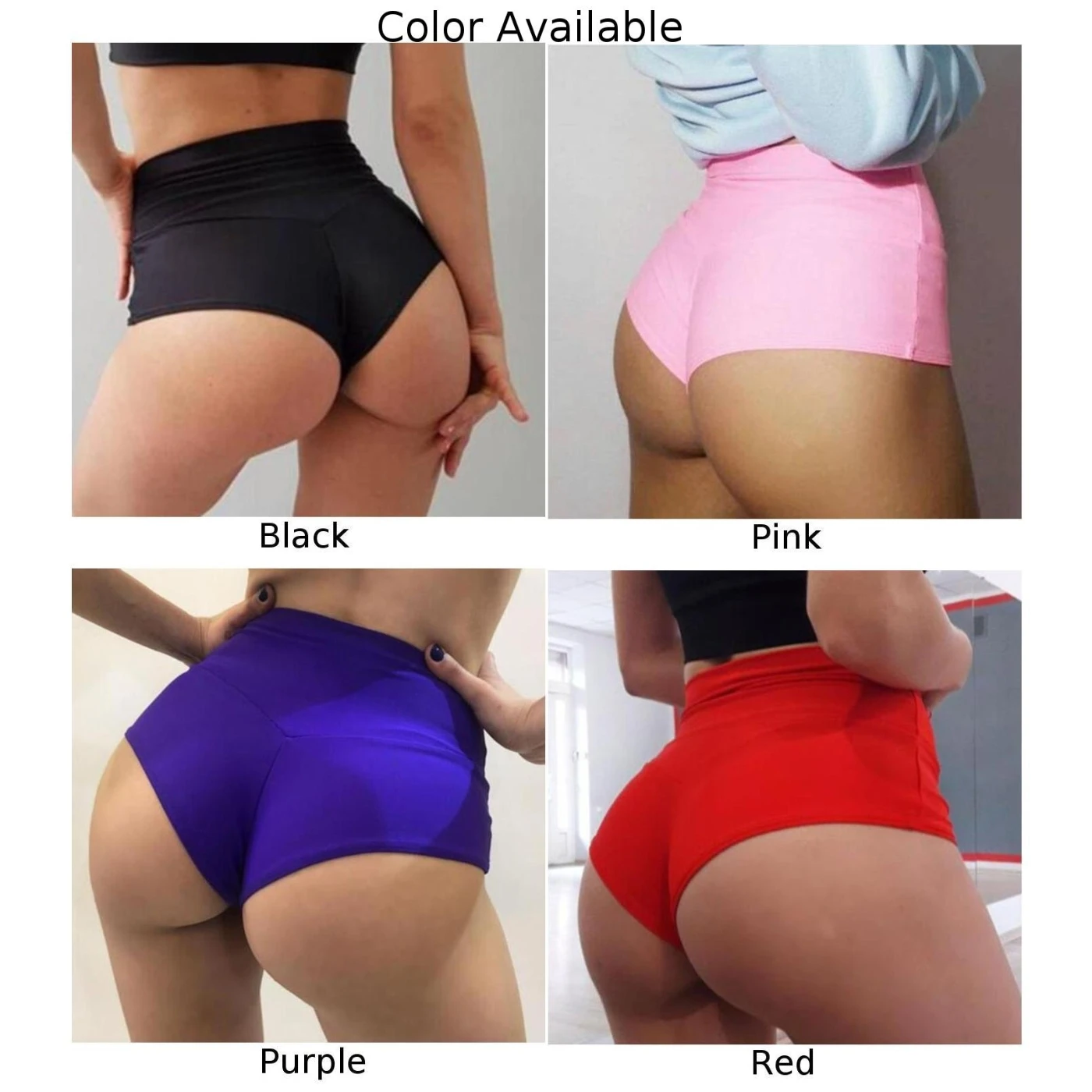 2021 Casual Women's Fitness Yoga Shorts High Waist Quick Dry Skinny Bike Shorts Tight Short Solid Color Slim Fit Sport Shorts