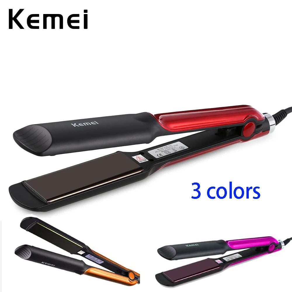 Kemei KM-531 Professional Hair Straightener Titanium Porttable Fashion Style Plate Perm Flat Hair Iron Wet / Dry Hair Styling