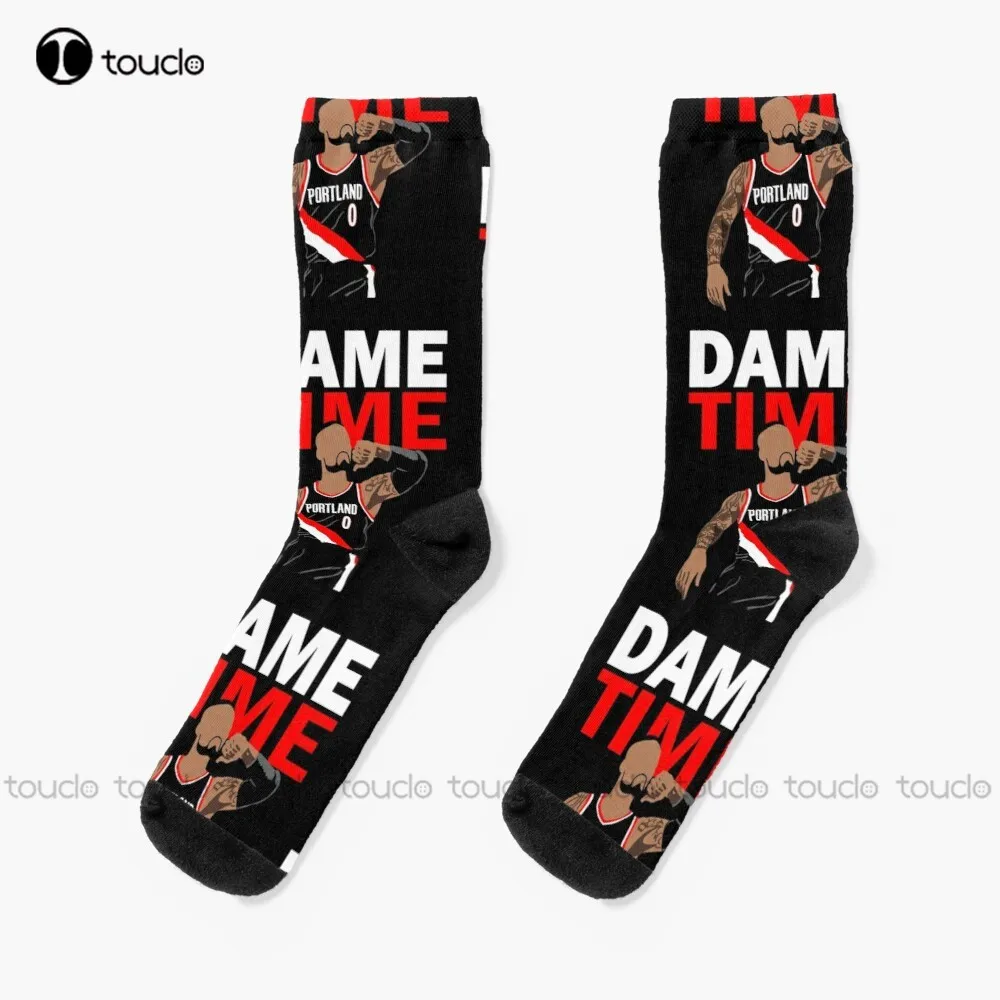 

It'S Dame Time Lillard Socks Women'S Socks Christmas Fashion New Year Gift Unisex Adult Teen Youth Socks 360° Digital Print