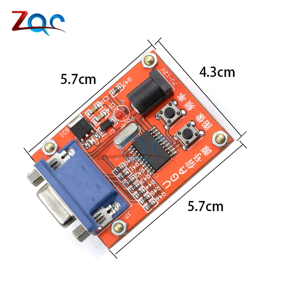 LED Digital VGA Signal Generator Module Tester 15 Different Signals Switch Button Board USB Port 9V Battery DC Plug Output