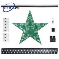 Students Training DIY Kit Five-Pointed Star Breathing Light Gradient LED Light for Christmas Soldering Training Red Green Blue