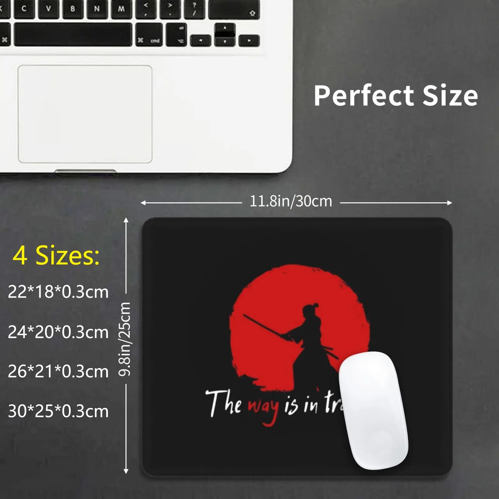 The Way Is In Training-Miyamoto Musashi Mouse Pad DIY Print Cushion Ronin Musashi Fiverings Katana