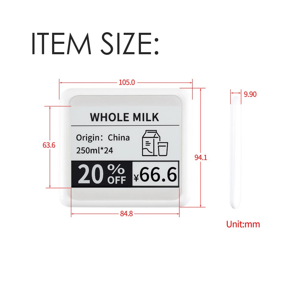 4.2inch NFC-Powered E Paper EPaper Eink E-Paper E-ink Display Screen Module for Mobile Phone IOS Android APP，No Battery