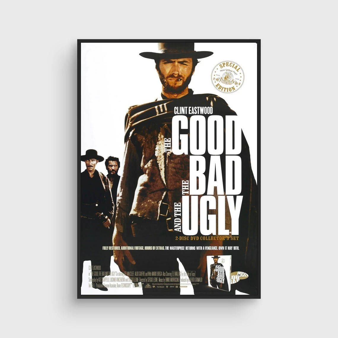 The Good, the Bad and the Ugly Clint Eastwood Movie Poster Home Decoration Wall Painting (No Frame)