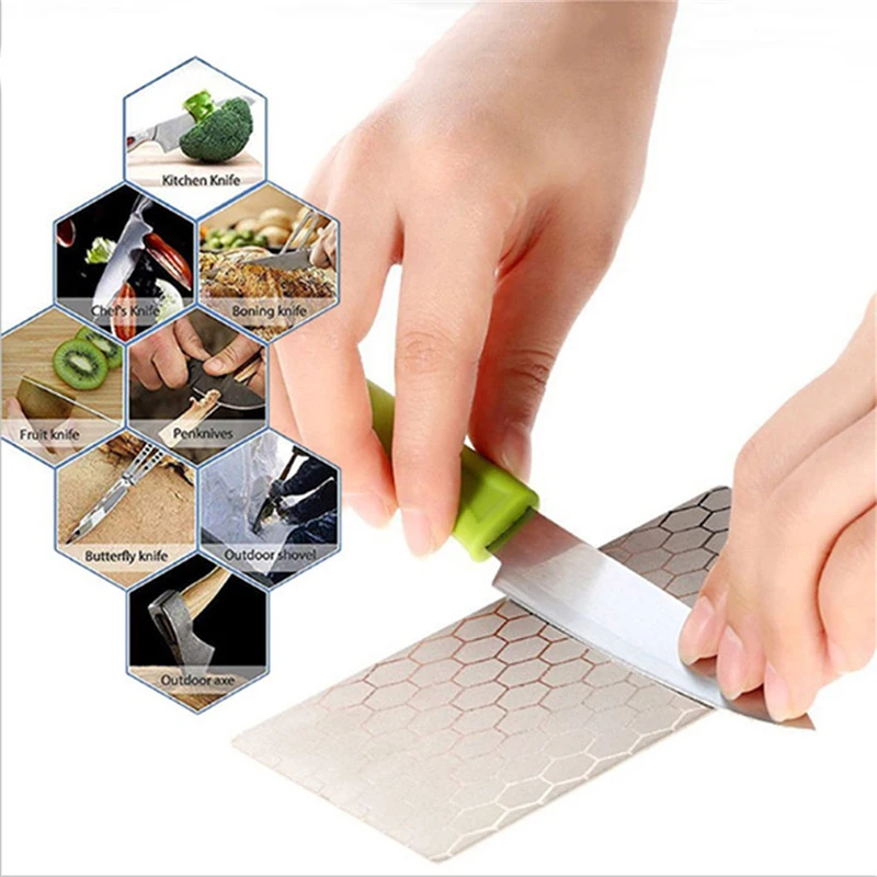 1/2/3/4pcs Diamond Knife Sharpening Stone 400# 600# 1000# 1200# Knife Sharpener Set Portable Honeycomb Whetstone Grindstone Tool