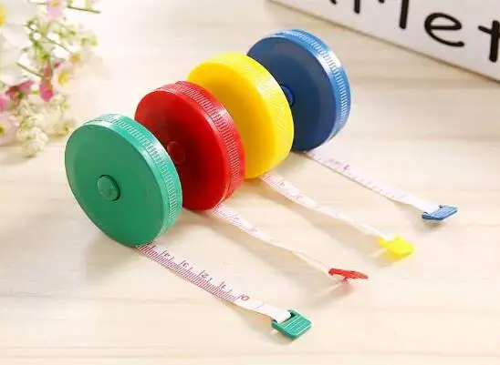 1.5m color round ruler mini telescopic plastic tape