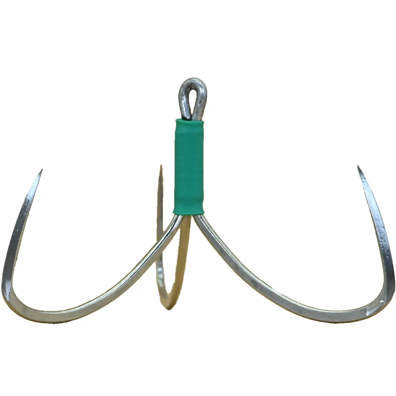 Anti Rust Treble Hooks Large Fishing Hook Anzuelos De Pesca Mar Three Anchor Hooks Carbon Steel Fish Hooks Triple Barbed Hooks